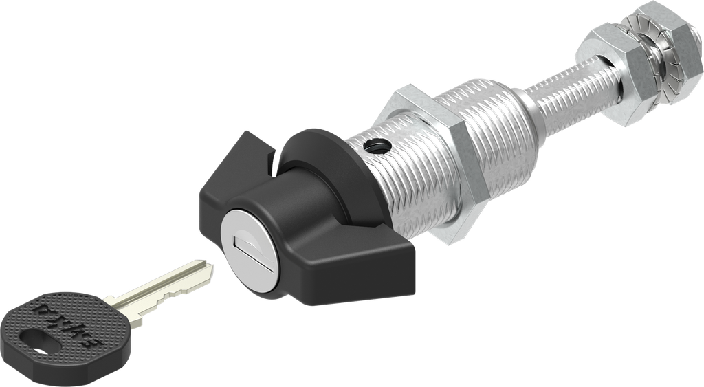 インカム Compression latch with wing knob and adjustable cam height, keyed