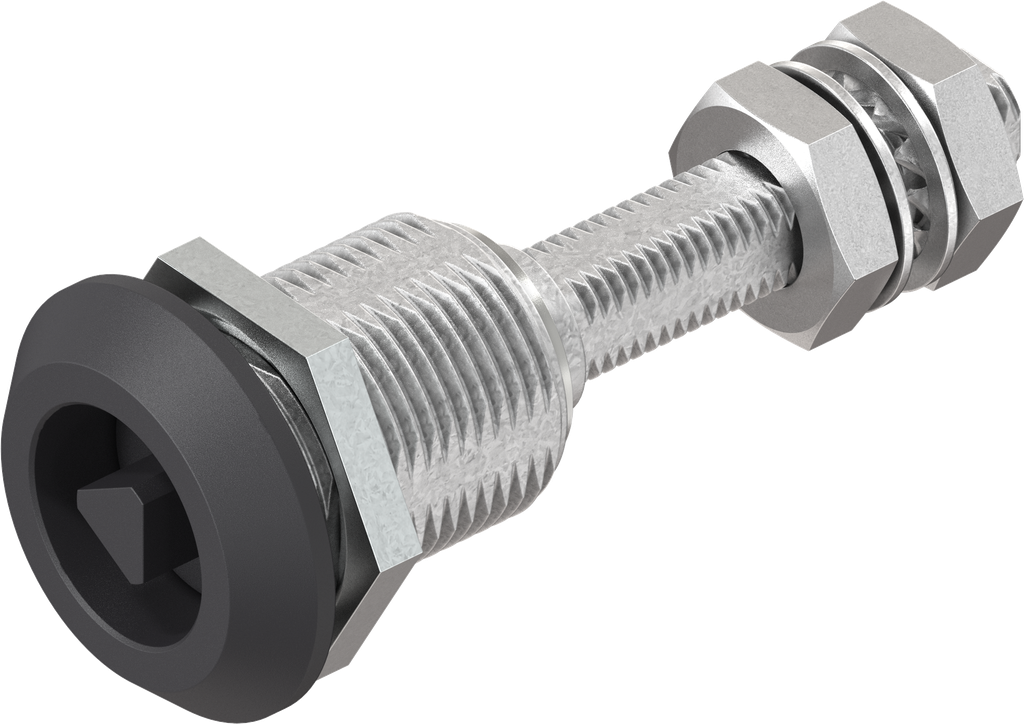 verrou à compression avec hauteur de came réglable triangle 7, zamak époxy noir
