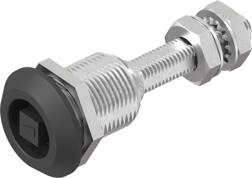 verrou à compression avec hauteur de came réglable carré 8, zamak époxy noir