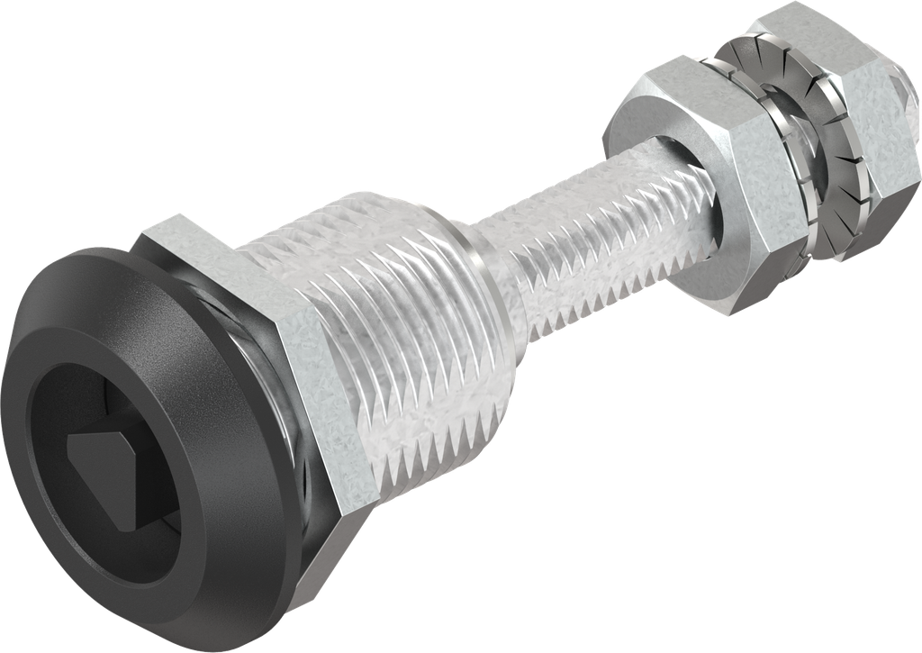 Compression latch with adjustable cam height, triangular 8, Zinc