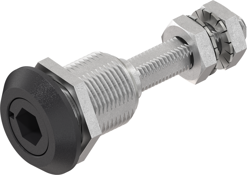 Draai-span-slot inbus SW 10, Zamak zwart gepoedercoat