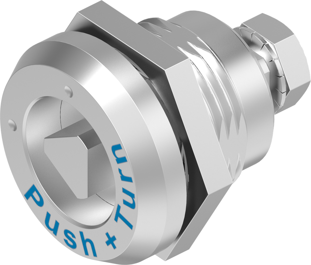 Safety quarter turn triangular 8, Stainless steel AISI 316; 1000