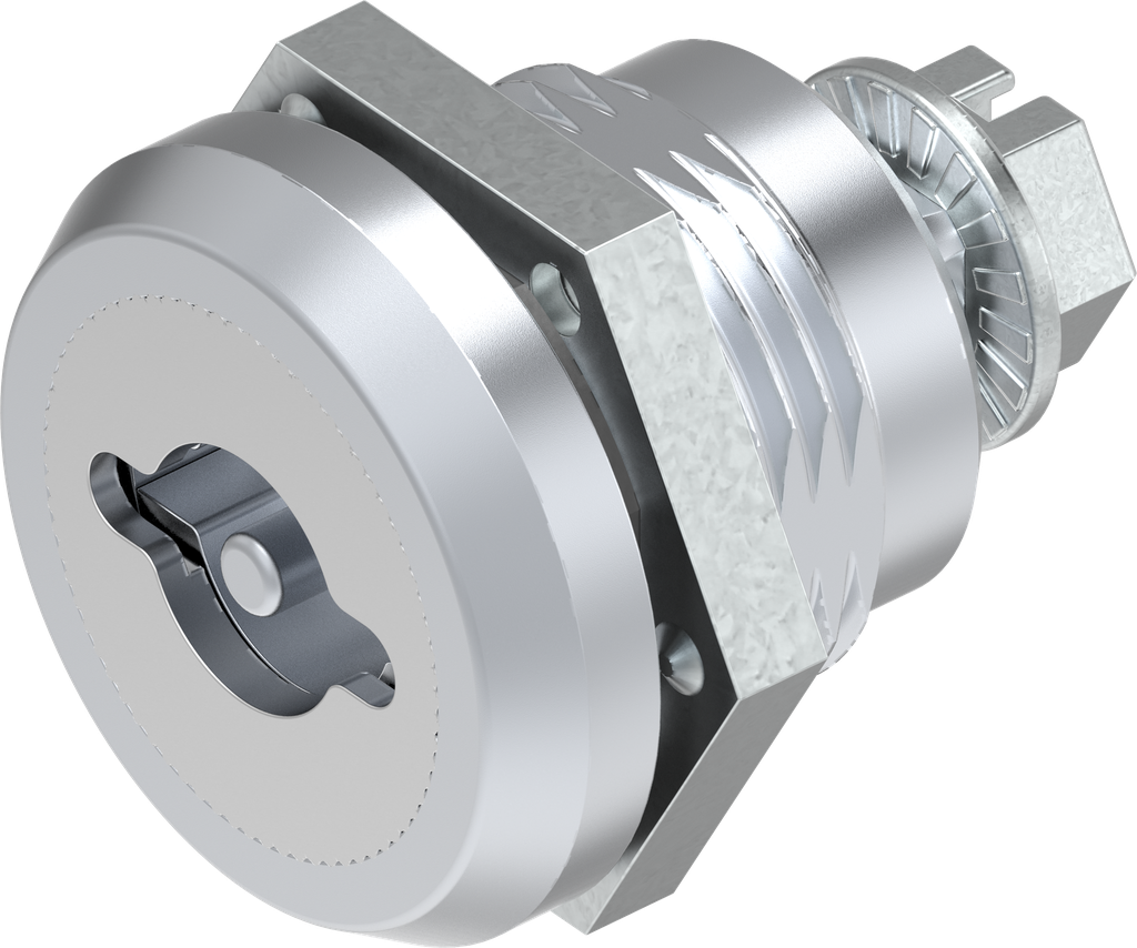 Safety quarter turn, double bit 3 with mask, right version, Zinc
