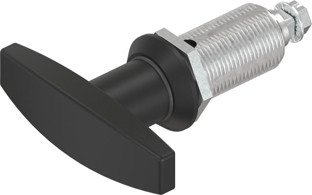 Compression latch with T-handle, non-keyed, Zinc die black powder