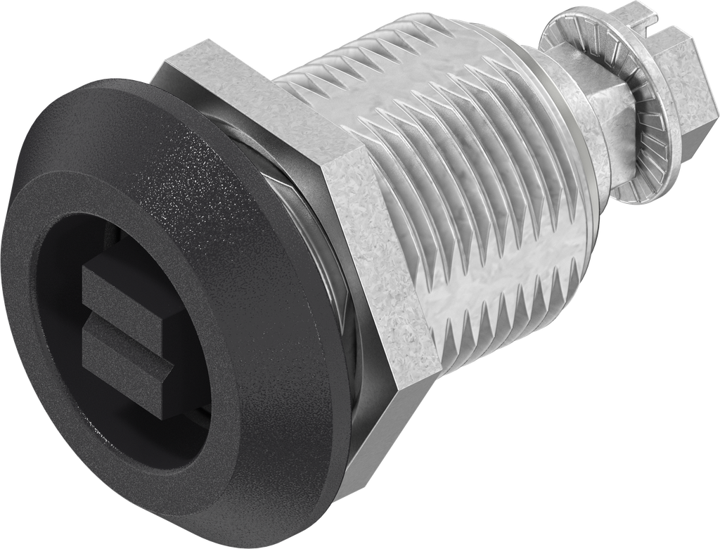 Chiusura 1/4 di giro a compressione versione ferroviaria, zama nero verniciato a polvere