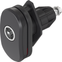 Chiusura 1/4 di giro a compressione "Double Red" per cilindro plug (sistema 3), poliammide GF nero