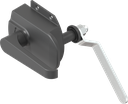 Chiusura per porte per montaggio esterno con maniglia interna, poliammide 66 GF 50 nero