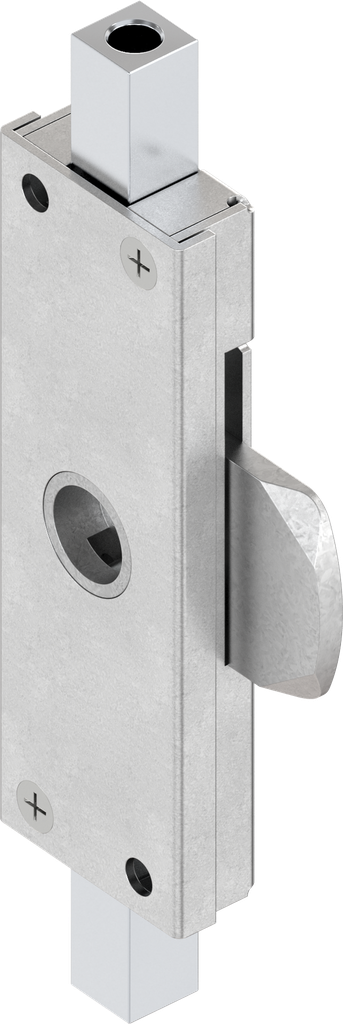 Stangenslot links voor vierkante sluitstang en ronde sluitstang slag 13 mm, Staal verzinkt