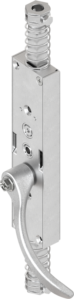 Rod control, right version, with inside handle for round rods stroke 23, Steel zinc-plated