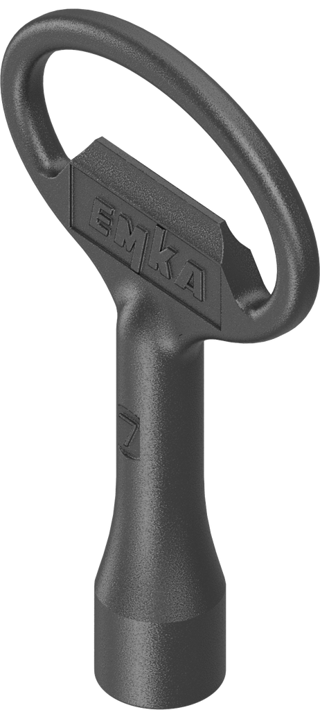 Schlüssel für Betätigung Vierkant 7, GD-Zn schwarz gepulvert