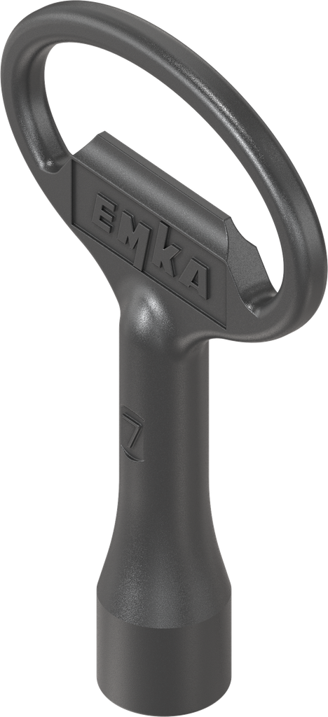 Schlüssel für Betätigung Dreikant 7, GD-Zn schwarz gepulvert