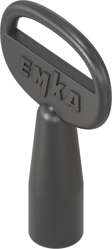 Key for insert square 6, Zinc die black powder-coated; 1004-20