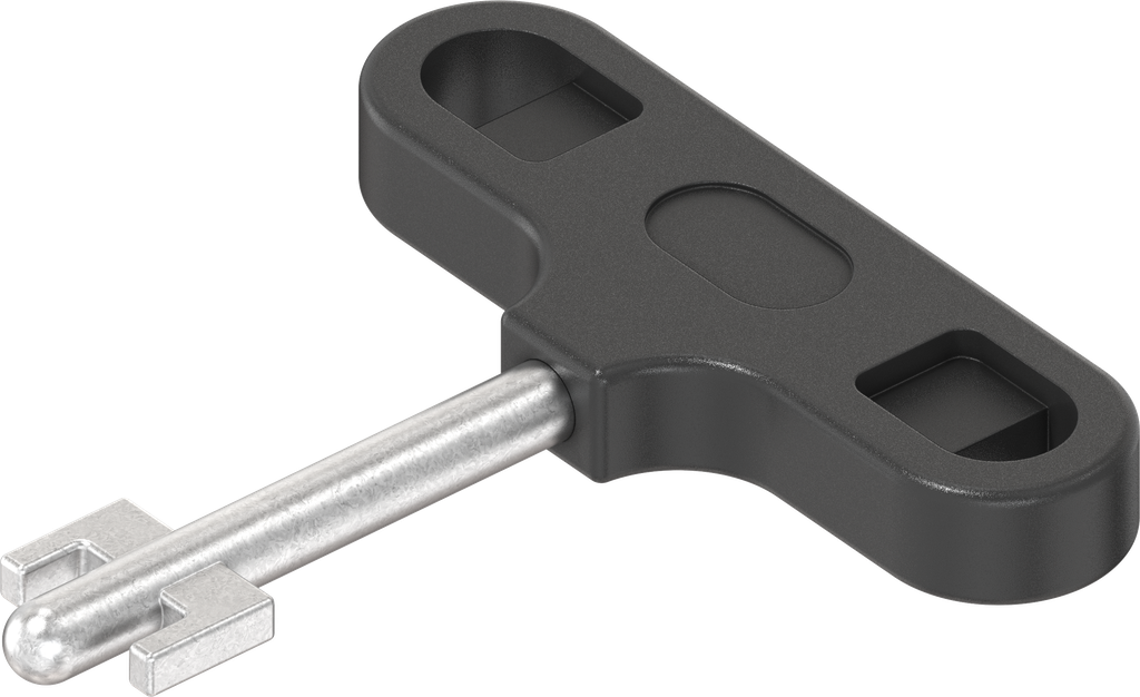 clé pour rotor FIAT, acier et polyamide noir