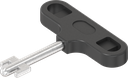 Key for insert FIAT, Steel and poylamide black