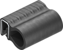 Dichtprofil selbstklemmend, Moosgummi EPDM; Klemmprofil EPDM 65 ± 5 Shore A schwarz