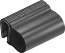 Dichtprofil selbstklemmend, Moosgummi EPDM; Klemmprofil PVC 70 ± 5 Shore A schwarz
