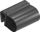 Perfil de junta para montaje a presión, caucho microporoso EPDM; perfil base PVC 70 ± 5 Shore A negro