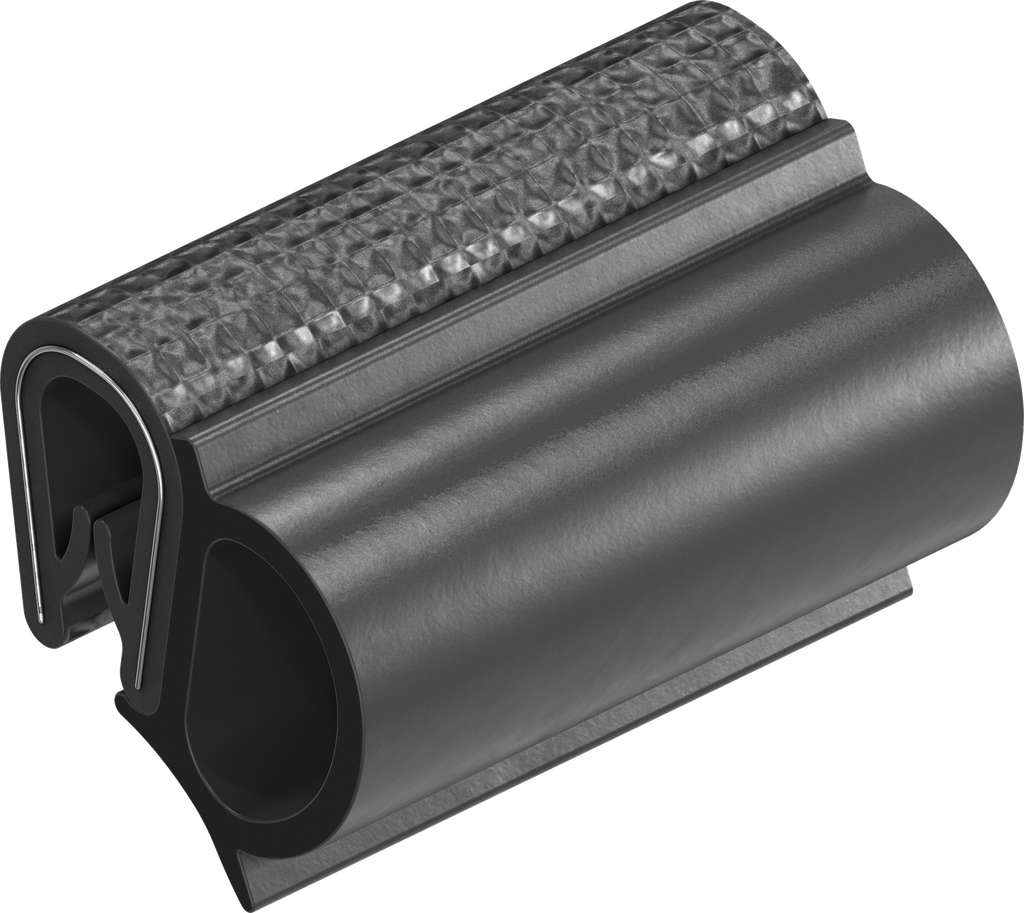 Afdichtprofiel zelfklemmend, Sponsrubber EPDM; klemprofiel PVC 70 ± 5 Shore A zwart
