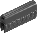 Guarnizione autobloccante, gomma spugnosa EPDM; profilo autobloccante PVC 70 ± 5 Shore A nero