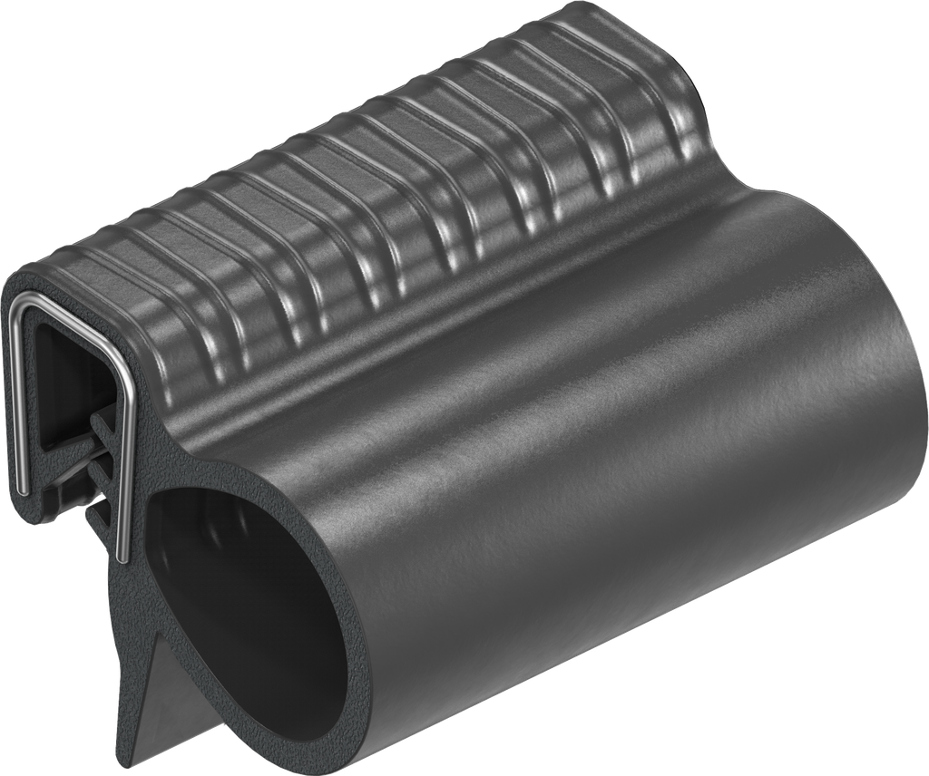 Joint d'étanchéité à clipser, caoutchouc mousse EPDM; joint pare brise EPDM 65 ± 5 Shore A noir