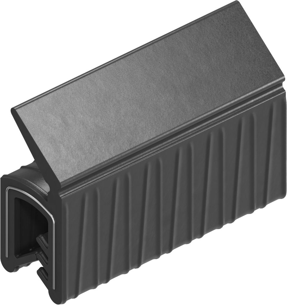 Guarnizione autobloccante, gomma spugnosa EPDM; profilo autobloccante EPDM 60 ± 5 Shore A nero