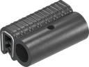 Afdichtprofiel zelfklemmend van brandwerende materiaal, Sponsrubber EPDM; klemprofiel sponsrubber EPDM zwart