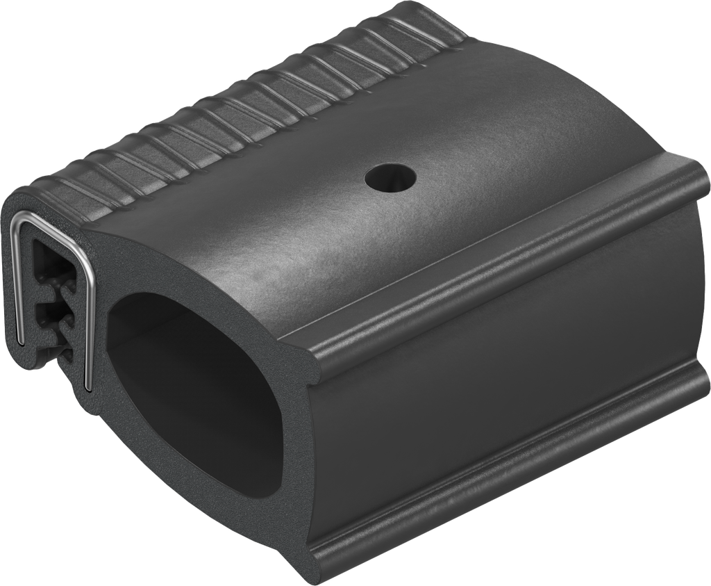 Dichtprofil selbstklemmend aus Brandschutzmaterial, Moosgummi EPDM; Klemmprofil Moosgummi EPDM schwarz
