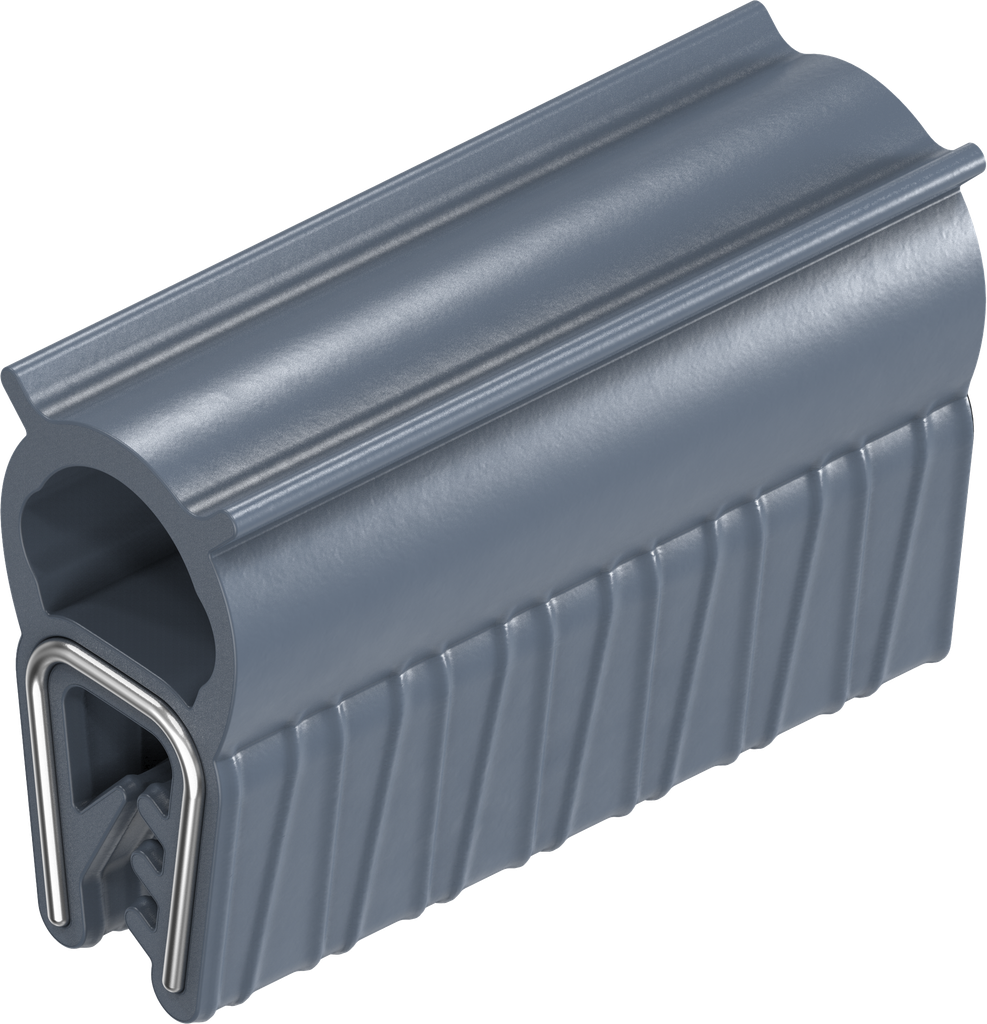Dichtprofil selbstklemmend aus Brandschutzmaterial, Siliconvollmaterial 70 ± 5 Shore A blauschwarz