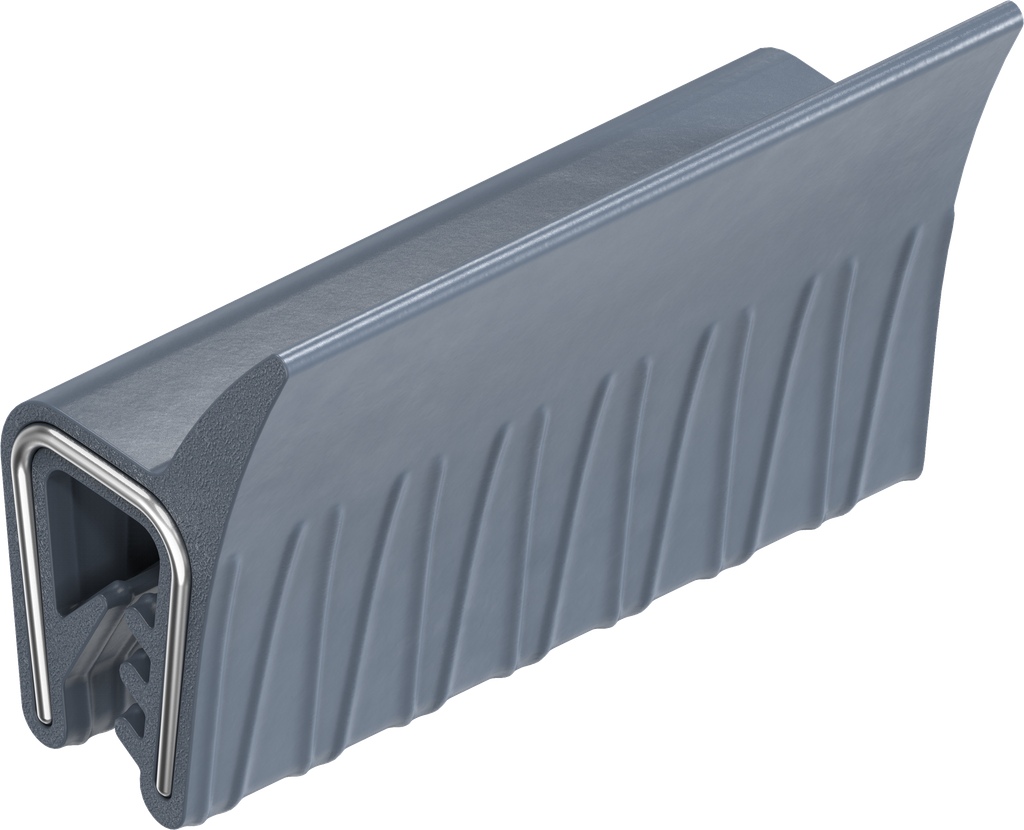 Dichtprofil selbstklemmend aus Brandschutzmaterial, Siliconvollmaterial 70 ± 5 Shore A blauschwarz