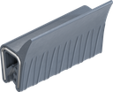 Guarnizione autobloccante in materiale ignifugo, silicone (materiale solido) 70 ± 5 Shore A blu-nero