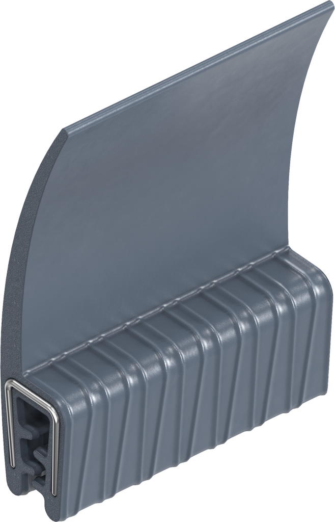 Dichtprofil selbstklemmend aus Brandschutzmaterial, Siliconvollmaterial 70 ± 5 Shore A blauschwarz