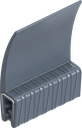 Guarnizione autobloccante in materiale ignifugo, silicone (materiale solido) 70 ± 5 Shore A blu-nero