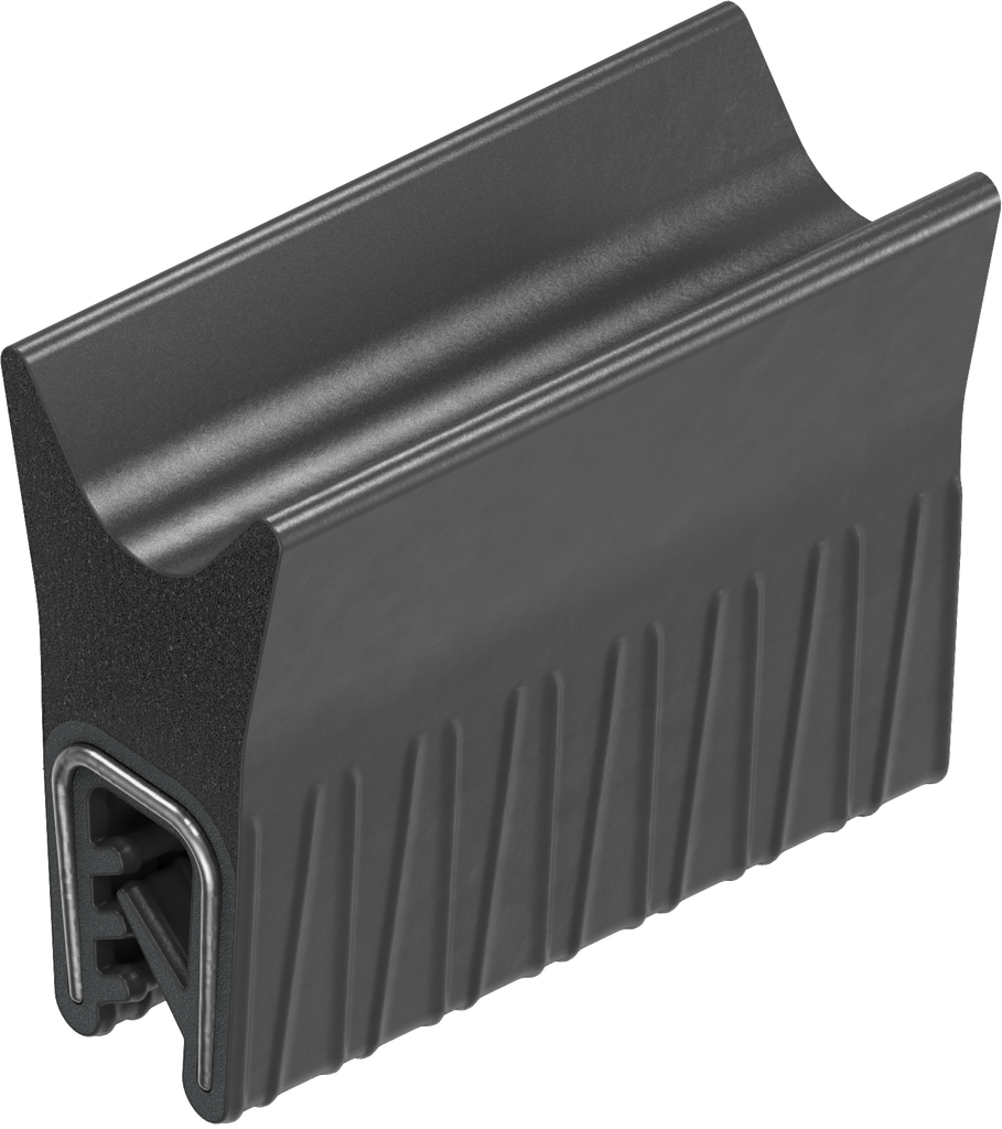 Dichtprofil selbstklemmend aus Brandschutzmaterial, Moosgummi EPDM; Klemmprofil EPDM 60 ± 5 Shore A schwarz