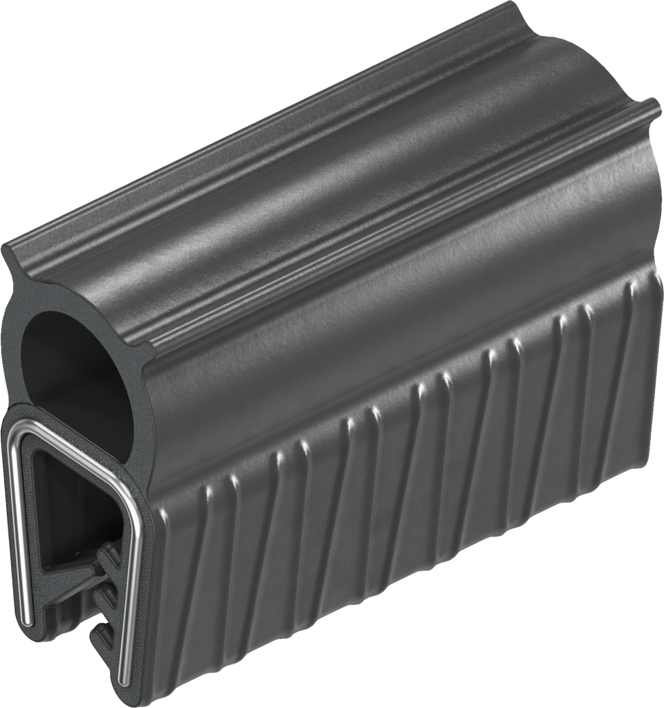 Guarnizione autobloccante in materiale ignifugo, gomma spugnosa EPDM; profilo autobloccante EPDM 60 ± 5 Shore A nero