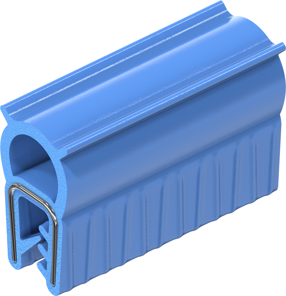 Afdichtprofiel zelfklemmend, Siliconen massief materiaal 60 ± 5 Shore A blauw 25 MTR.