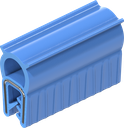 Dichtprofil selbstklemmend, Moosgummi NBR; Klemmprofil NBR 70 ± 5 Shore A blau