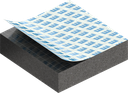 Zellgummi 8 x 30 mm, EPDM schwarz dehnungsfrei und selbstklebende Montagehilfe