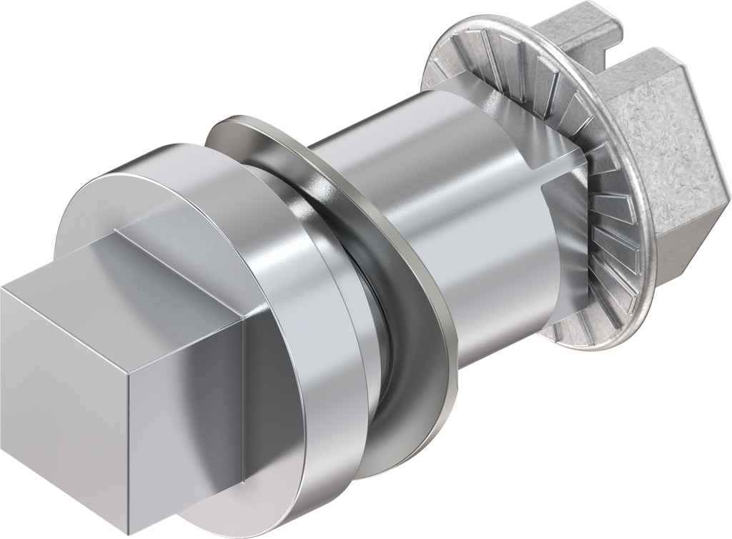 Insert square 6, Zinc die chrome-plated