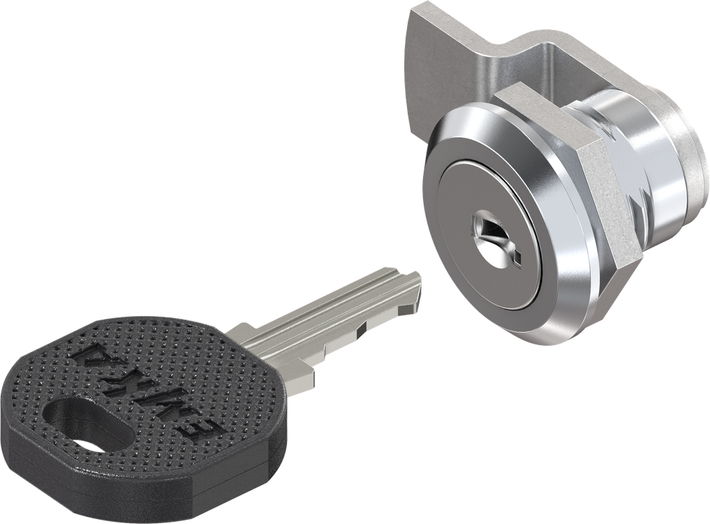 Cylinder quarter turn, keyed 2233X, Zinc die chrome-plated; 1022