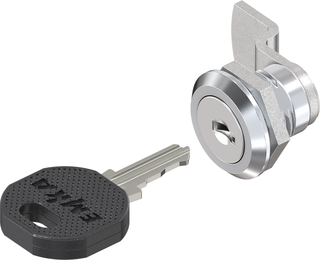 Cylinder quarter turn, keyed 2233X, Zinc die chrome-plated; 1022