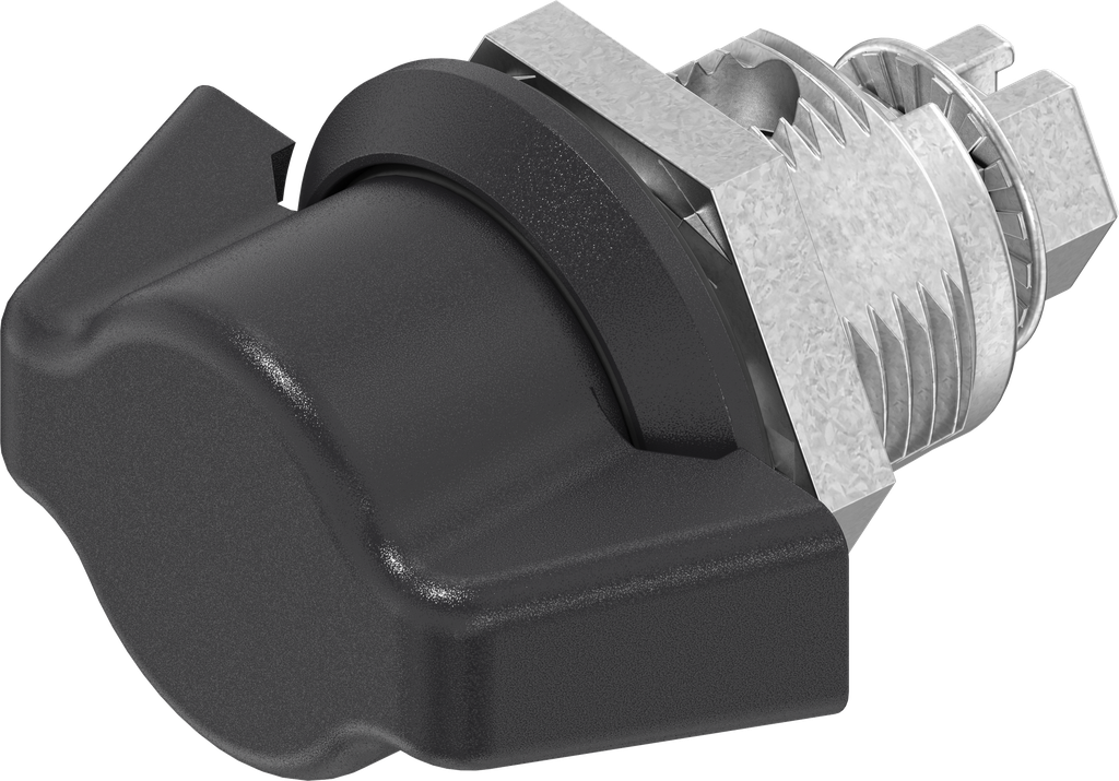 Knevelslot zonder cilinder, Zamak zwart gepoedercoat