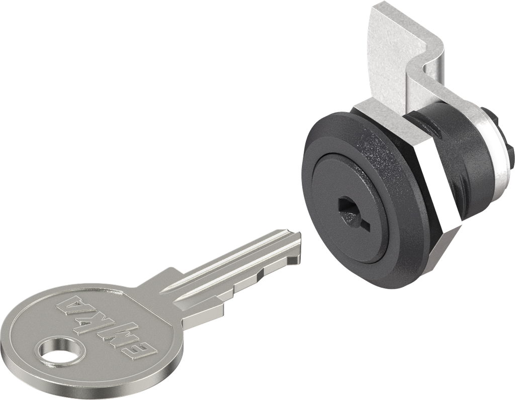 Cylinder quarter turn, keyed 2233X, Polyamide GF black; 1022-U67