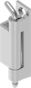 Bisagra 120°, acero inoxidable AISI 304