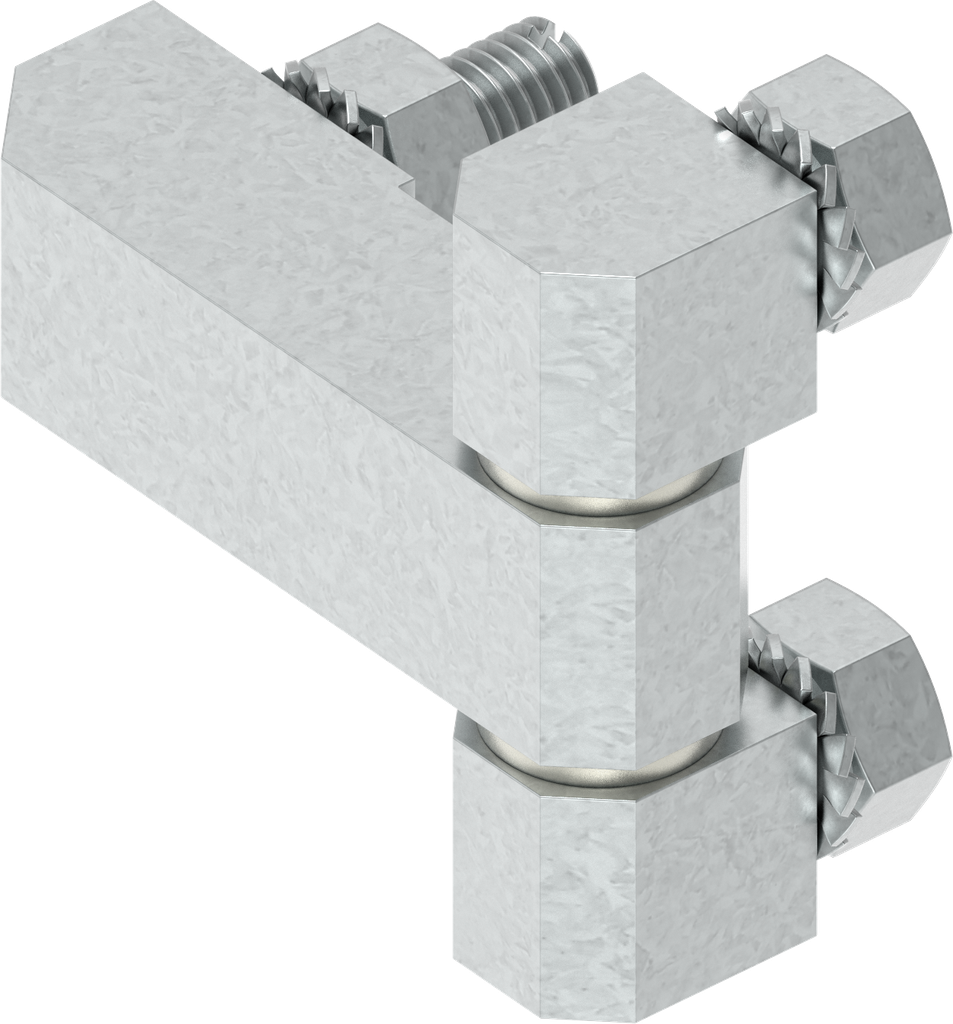 Bisagra 180°, acero galvanizado