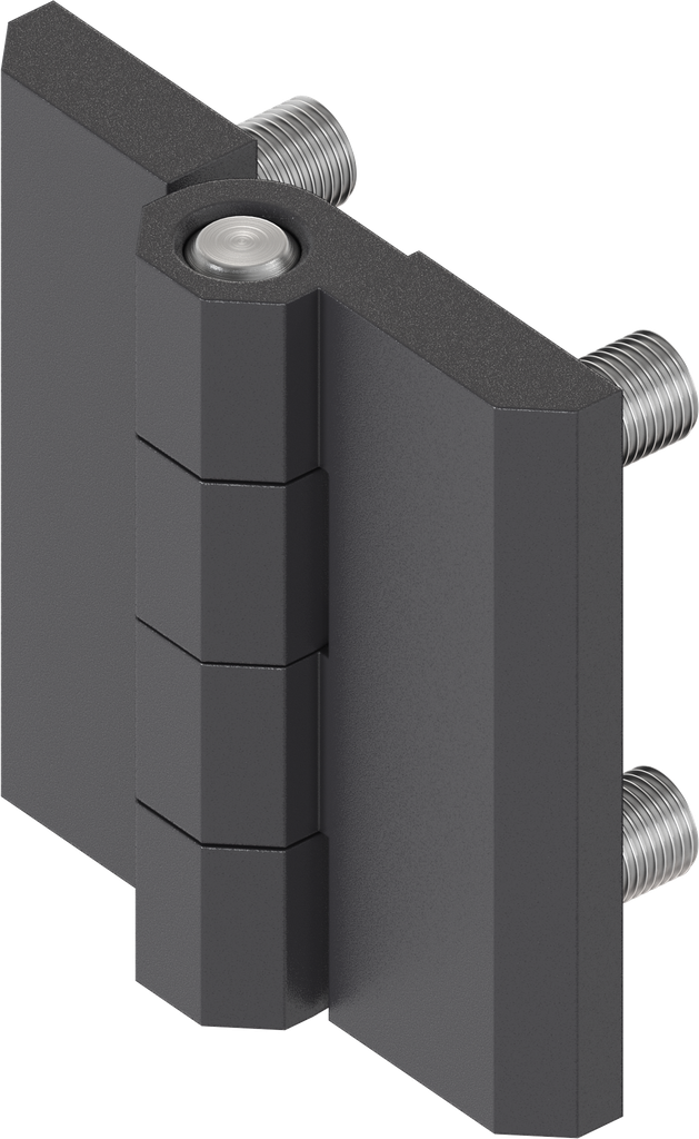 180° Scharnier, Zamak zwart gepoedercoat