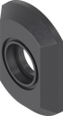 rosace moulée, polyamide GF noir