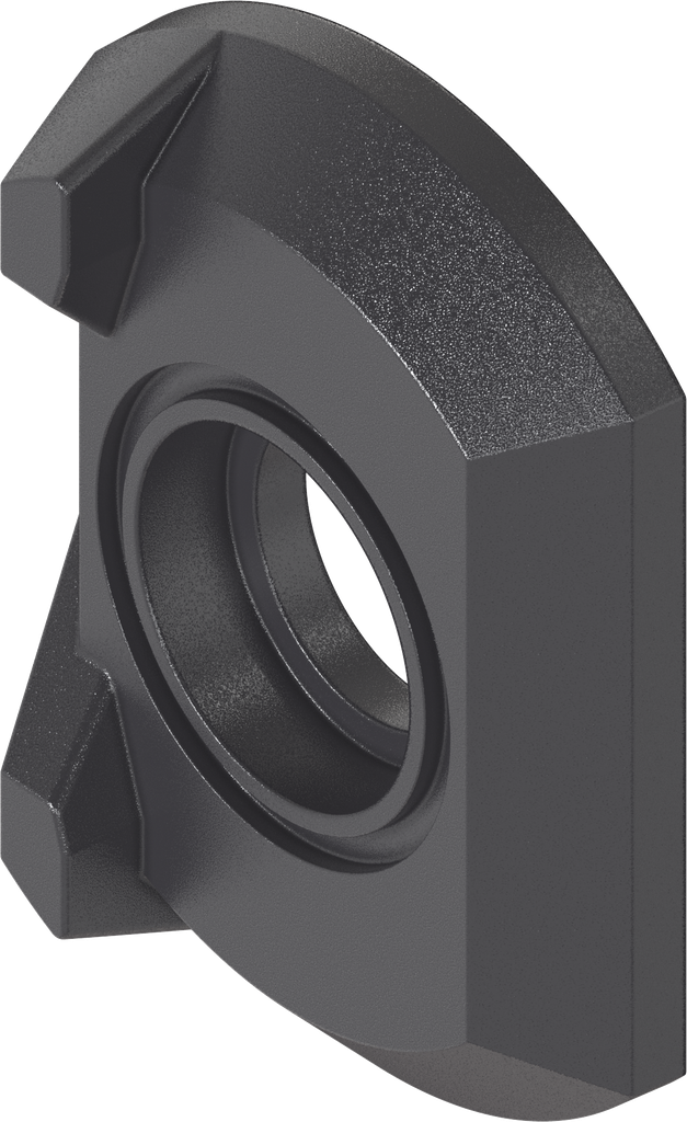 Roseta, inyectada, con limitadores, poliamida GF negro