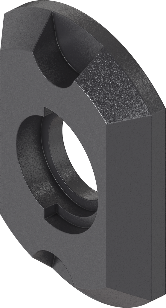 Rozet met 180° begrenzing voor afsluitbaar hevelslot, polyamide GF zwart