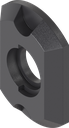 rosace pour ouverture 180° pour loquet à levier verrouillable, polyamide GF noir