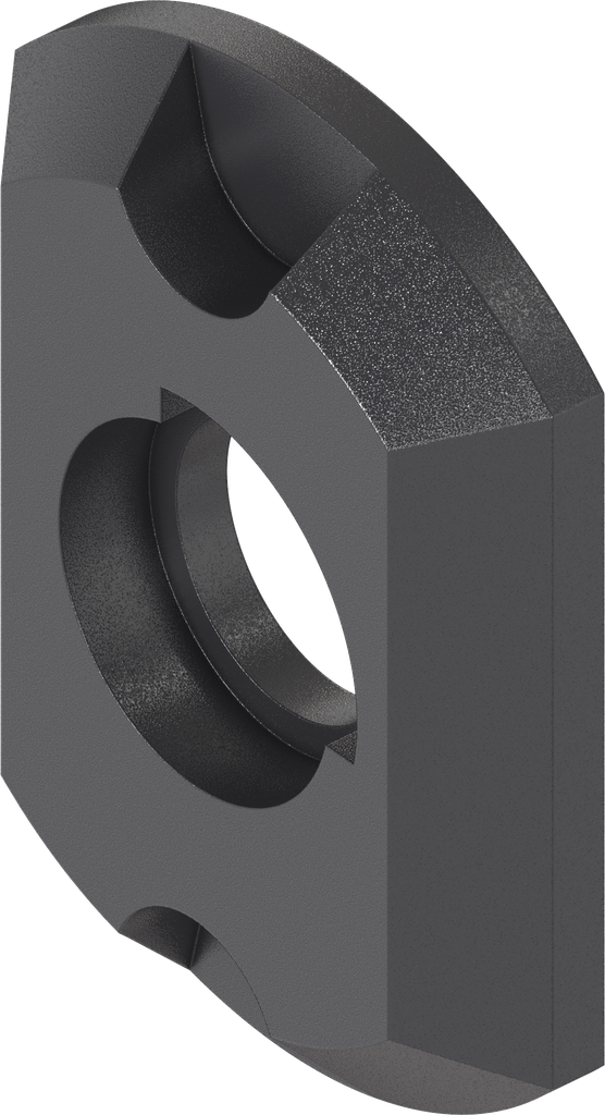 Bezel 90° stopper, left version, for lockable heavy duty latch, Polyamide GF black